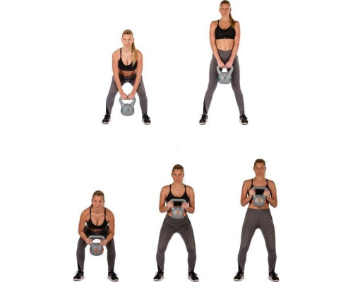 Гиря Movit Kettlebell Dumbbell сіра - 12 кг Гиря Movit Kettlebell Dumbbell сіра - 12 кг