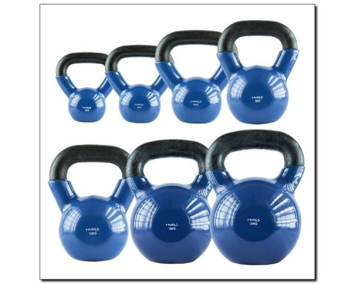 KNV04 BLUE KETTLEBELL ŻELIWNY POKRYTY WINYLEM HMS KNV04 BLUE KETTLEBELL ŻELIWNY POKRYTY WINYLEM HMS