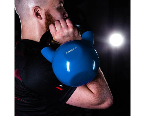 KNV04 BLUE KETTLEBELL ŻELIWNY POKRYTY WINYLEM HMS KNV04 BLUE KETTLEBELL ŻELIWNY POKRYTY WINYLEM HMS