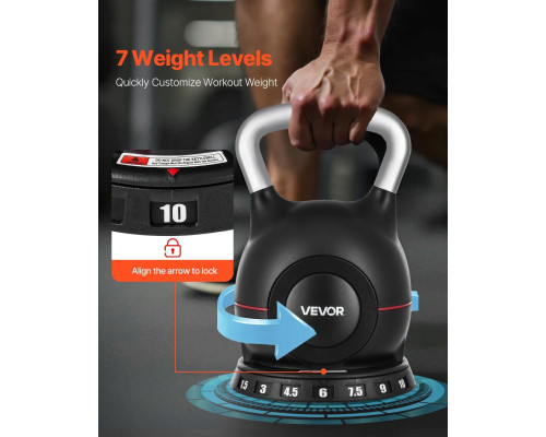 Гиря регульована VEVOR, чорна