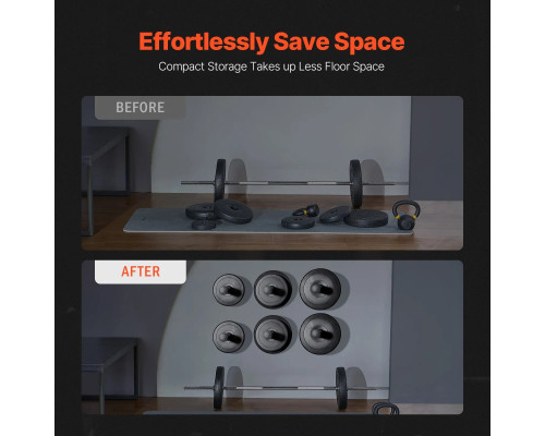 Настінне кріплення для вагових дисків VEVOR, чорний