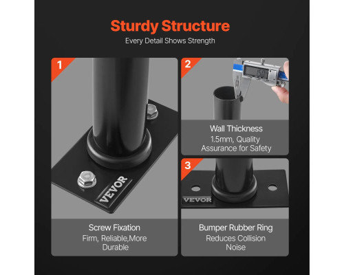 Настінне кріплення для вагових дисків VEVOR, чорний
