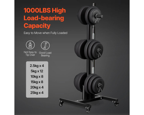 Стійка для штанг VEVOR, чорний