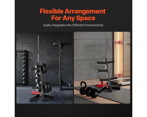 Стійка для штанг VEVOR, чорно-червоний