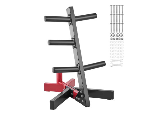 Стійка для штанг VEVOR, чорно-червоний