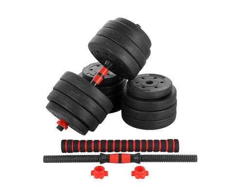Набір штанга+гантелі HMS SGP40 - 40 кг, чорно-червоний