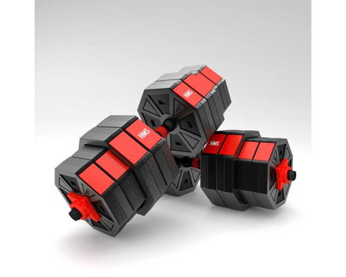 Набір штанга+гантелі HMS SGC40 - 2 х 20 кг, чорно-червоний