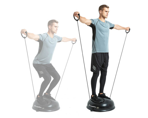 Подушка для балансування з підсиленням inSPORTline Dome UNI - коричневий