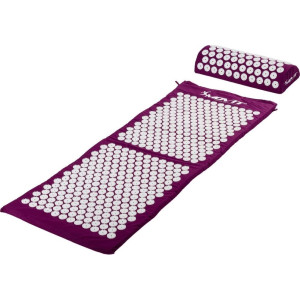 Килимок для точкового масажу Movit PURPLE HEALTH 130x50 см з коробками для болю в спині