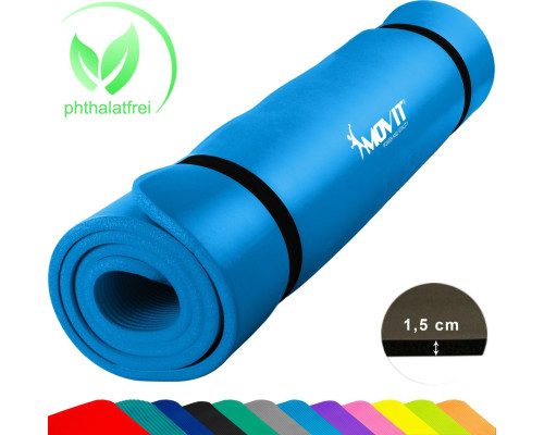 Тренувальний килимок Movit M01976 190 см x 100 см x 1,5 см синій Тренувальний килимок Movit M01976 190 см x 100 см x 1,5 см синій
