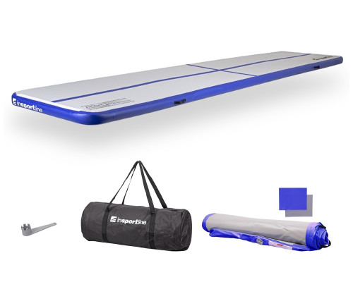 Килимок надувний Airtrack inSPORTline Airstunt 500x100x10 см, біло-синій