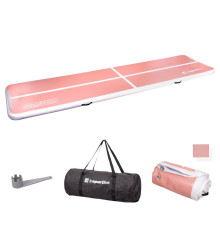 Килимок надувний Airtrack inSPORTline Airstunt 500x100x10 см, рожевий