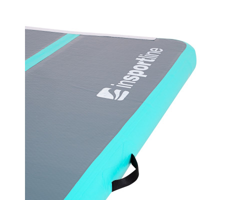 Килимок надувний inSPORTline Airstunt 400x100х10 см, сіро-бірюзовий