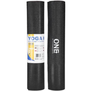 Килимок для йоги та фітнесу YM02  One Fitness – чорний