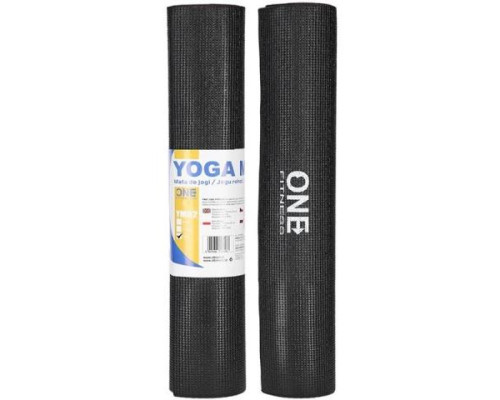 Килимок для йоги та фітнесу YM02 One Fitness – чорний Килимок для йоги та фітнесу YM02 One Fitness – чорний