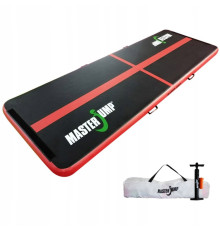 Мат гімнастичний надувний MASTER B860, 300 x 100 x 10 см, чорно-червоний