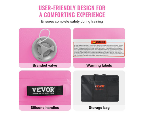 Килимок надувний VEVOR, біло-рожевий