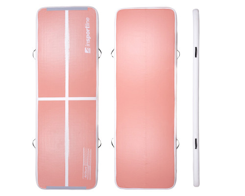 Килимок надувний Airtrack inSPORTline Airstunt 300x100x10 см, рожевий