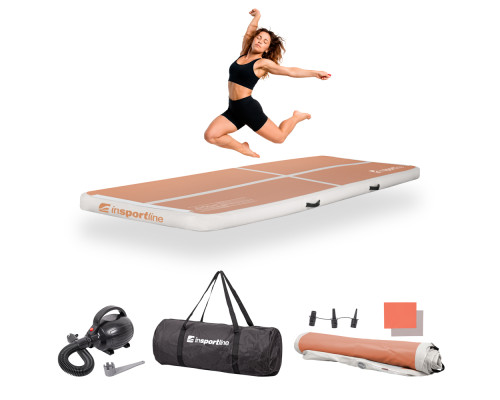 Килимок надувний Airtrack inSPORTline Airstunt 300x100x10 см, бежевий
