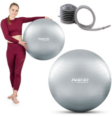 Гімнастичний м'яч для фітнесу 65 см NS-951 сірий