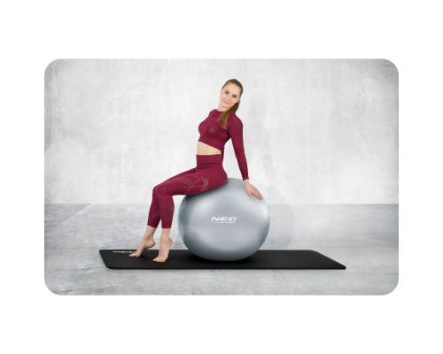 Гімнастичний м'яч для фітнесу 65 см NS-951 сірий