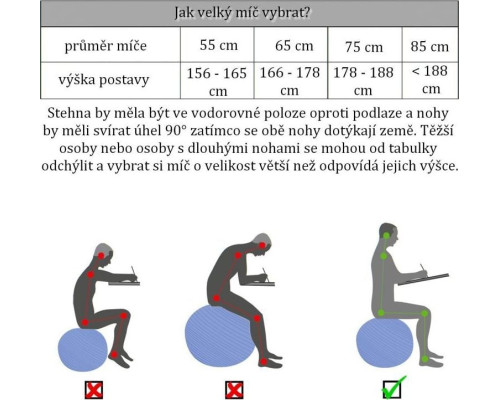 М'яч Movit гімнастичний з насосом, 75 см, червоний М'яч Movit гімнастичний з насосом, 75 см, червоний