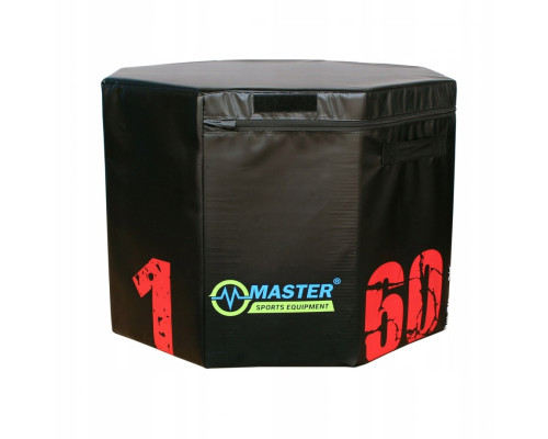 Пліометричний бокс MASTER 60 см, чорно-червоний