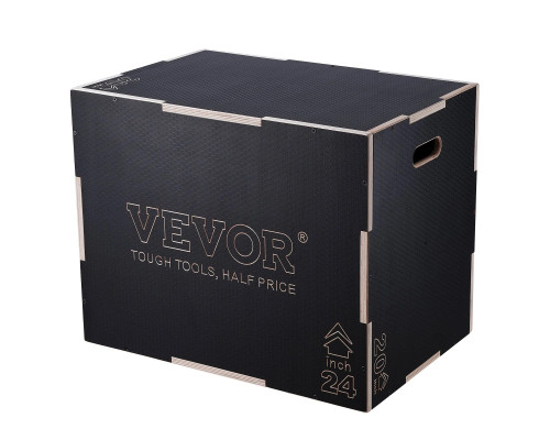 Пліометричний бокс VEVOR 30/24/20 дюймів, чорний