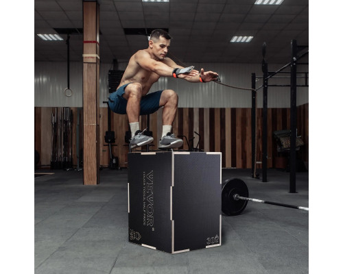 Пліометричний бокс VEVOR 30/24/20 дюймів, чорний
