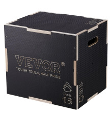 Пліометричний бокс VEVOR 20/18/16 дюймів, чорний