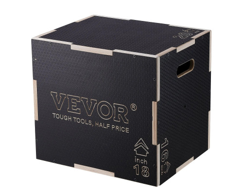 Пліометричний бокс VEVOR 20/18/16 дюймів, чорний
