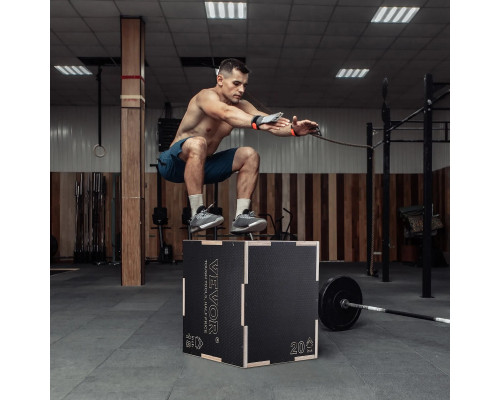 Пліометричний бокс VEVOR 20/18/16 дюймів, чорний