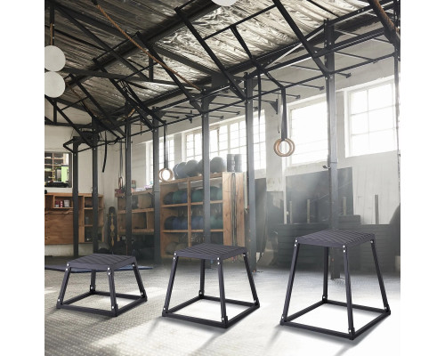 Пліометричний бокс VEVOR 30,5 - 45,8 см - 60,9 см, чорний