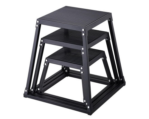 Пліометричний бокс VEVOR 30,5 - 45,8 - 60,9 см, чорний