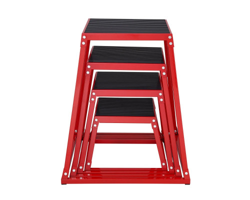 Пліометричний бокс VEVOR 30,5 - 45,8 - 60,9 -  76,2 см, червоний