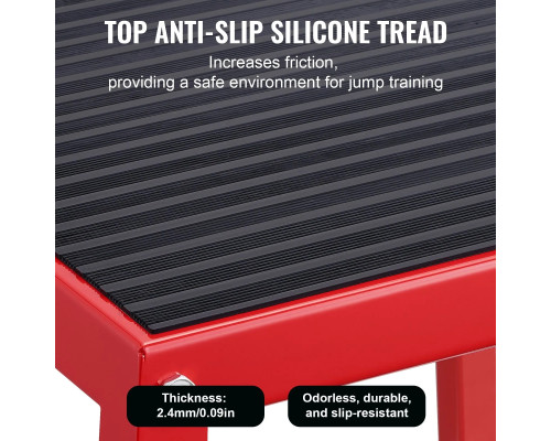 Пліометричний бокс VEVOR 30,5 - 45,8 - 60,9 -  76,2 см, червоний