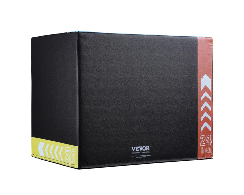 Пліометричний бокс VEVOR 30/24/20 дюймів, різнокольоровий