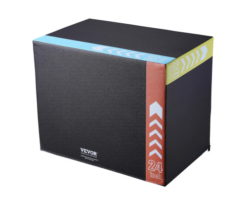 Пліометричний бокс VEVOR 30/24/20 дюймів, різнокольоровий