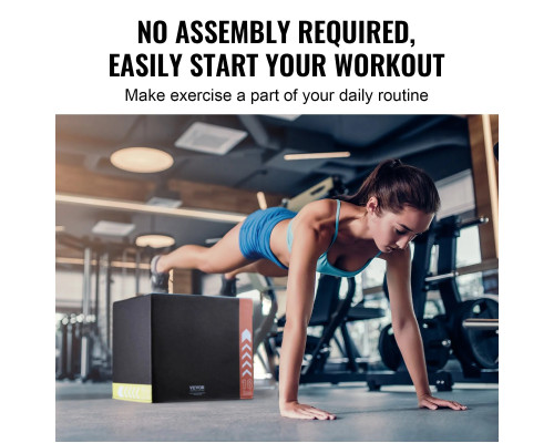 Пліометрична бокс VEVOR 20/18/16 дюймів, різнокольоровий