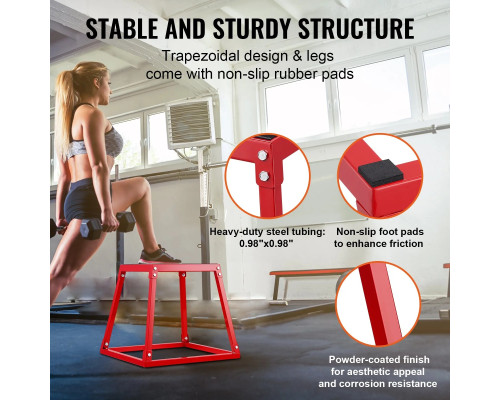 Пліометричний бокс VEVOR СС-Р-18, червоний