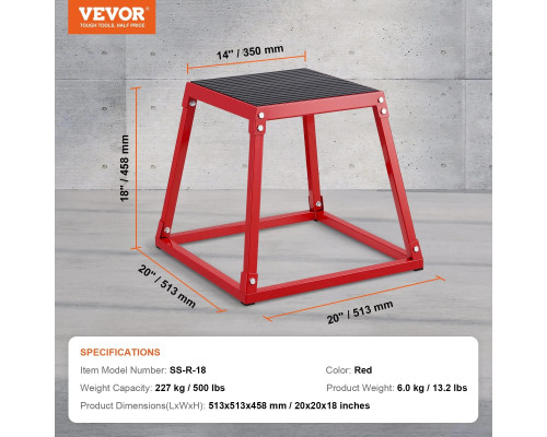 Пліометричний бокс VEVOR СС-Р-18, червоний