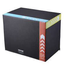 Пліометричний бокс VEVOR 30/24/20 дюймів, різнокольоровий