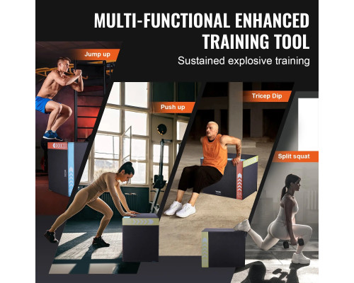 Пліометричний бокс VEVOR 30/24/20 дюймів, різнокольоровий