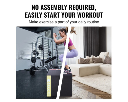 Пліометричний бокс VEVOR 30/24/20 дюймів, різнокольоровий