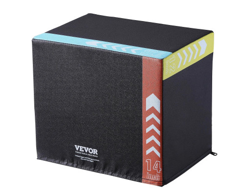 Пліометричний бокс VEVOR 16/14/12 дюймів, різнокольоровий
