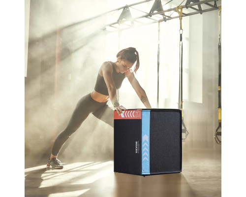 Пліометричний бокс VEVOR 16/14/12 дюймів, різнокольоровий