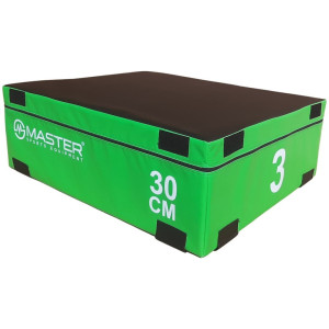 Пліометричний бокс MASTER Plyo Box Soft, чорно-зелений