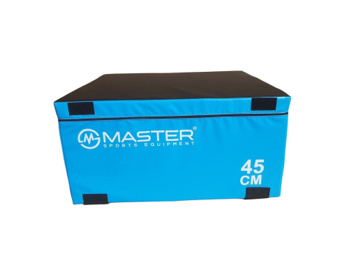 Пліометричний бокс MASTER 90 x 75 x 45 см, чорно-синій