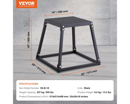 Поліометричний бокс VEVOR  СС-Б-18, чорний