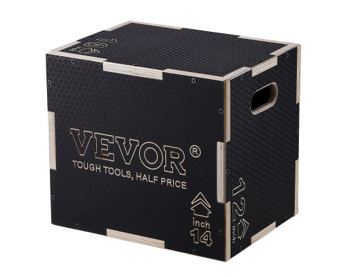 Пліометричний бокс VEVOR 16/14/12 дюймів, чорний
